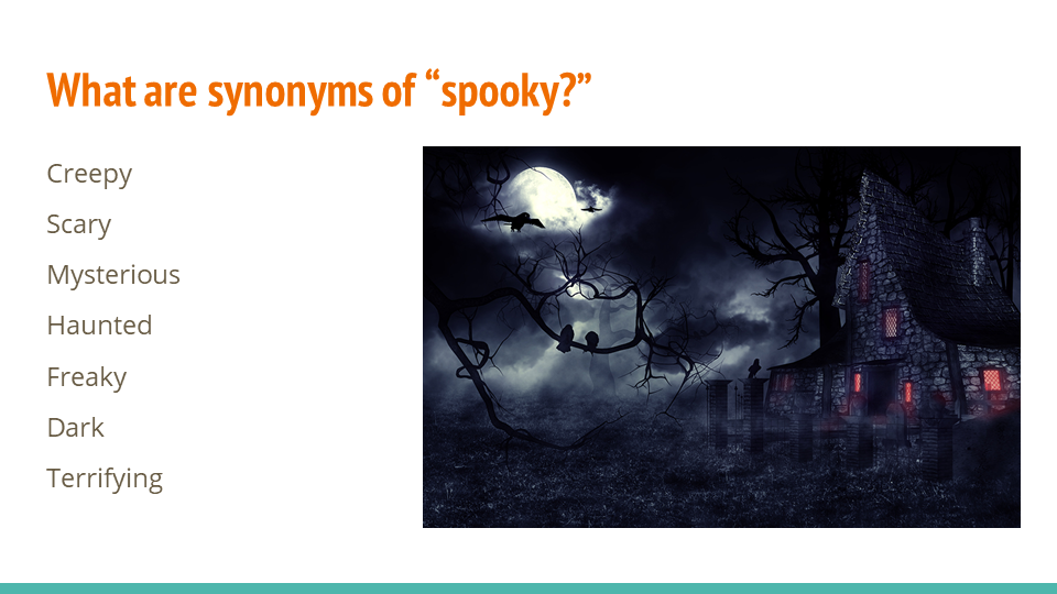 Synonyms for Spooky